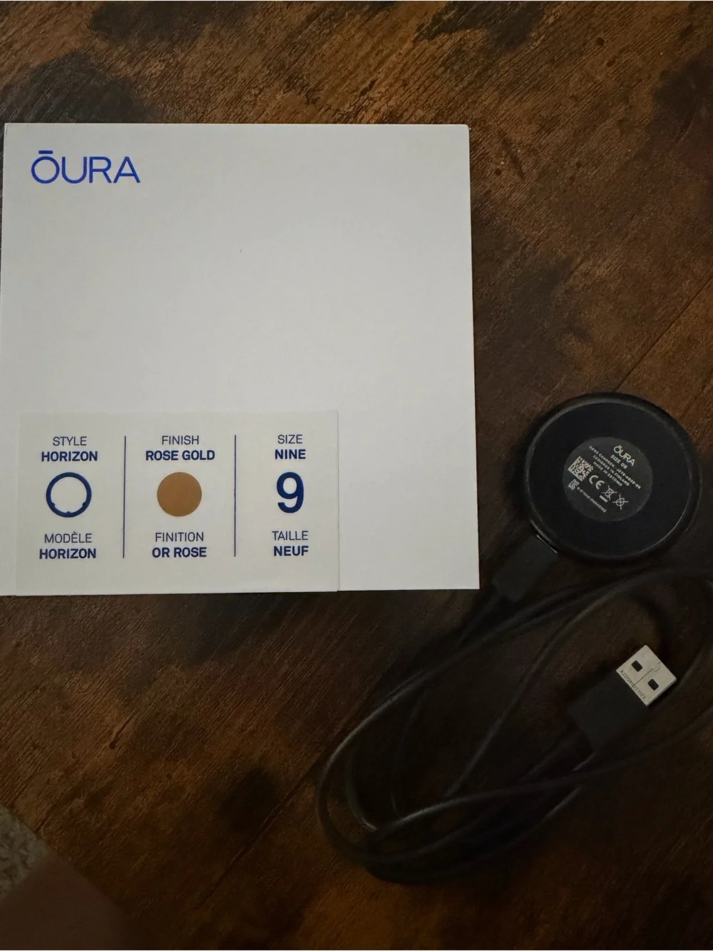 Oura Ring Horizon Size 9 in Rose Gold